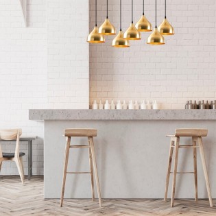 Pendant Lamp Asney 18 Gold (7 lights)