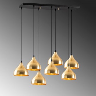 Pendant Lamp Asney 18 Gold (7 lights)