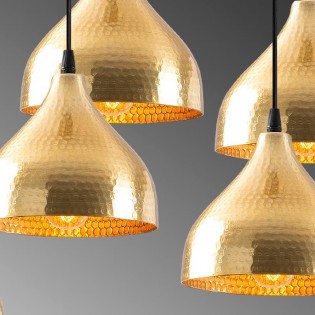 Pendant Lamp Asney 18 Gold (7 lights)