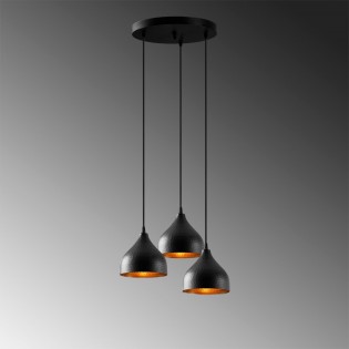 Lámpara colgante Asney 18 Negro (3 luces) Lámpara colgante Asney 18 Negro (3 luces)