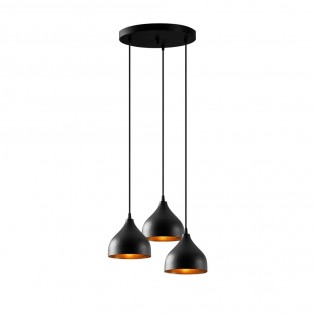 Cluster Pendant Lamp Asney 18 Black (3 lights)