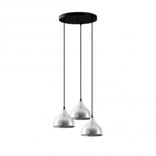 Lámpara colgante Asney 18 Plata (3 luces)