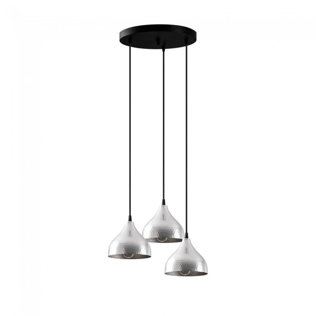 Cluster Pendant Lamp Asney 18 Silver (3 lights)