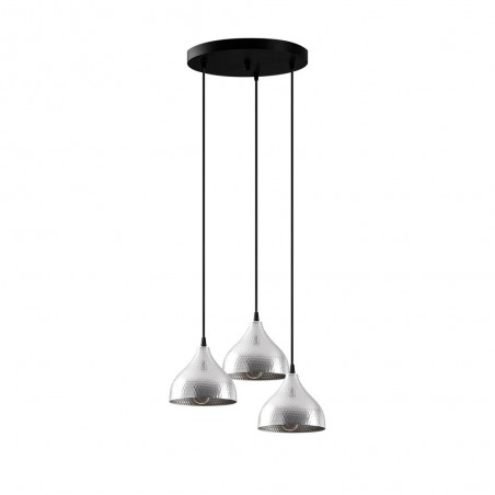 Lámpara colgante Asney 18 Plata (3 luces)