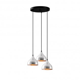 Cluster Pendant Lamp Asney 18 Silver (3 lights)