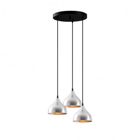 Cluster Pendant Lamp Asney 18 Silver (3 lights)