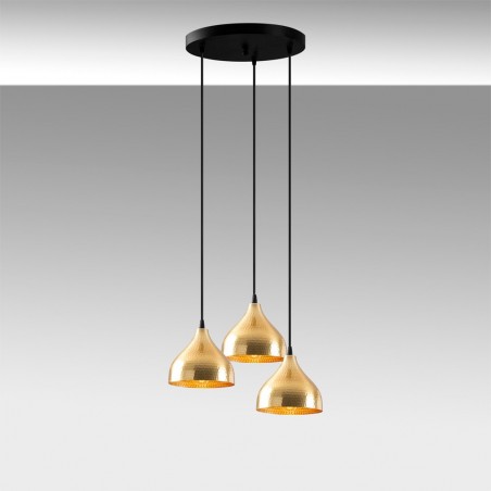 Cluster Pendant Lamp Asney 18 Gold (3 lights)