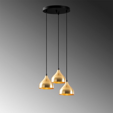 Cluster Pendant Lamp Asney 18 Gold (3 lights)