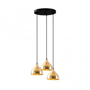 Cluster Pendant Lamp Asney 18 Gold (3 lights)