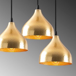 Lámpara colgante Asney 18 Oro (3 luces)