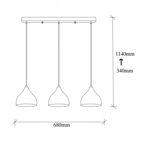 Ceiling Track Light Asney 18 Silver (3 lights)