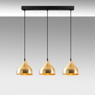 Regleta de techo Asney 18 Oro (3 luces)