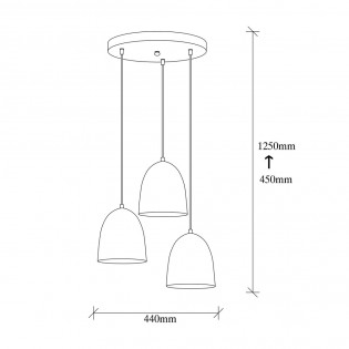 Ceiling Lamp Asney 20 Gold II (3 lights)