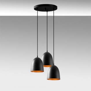Lámpara de techo Asney 20 Negro (3 luces)