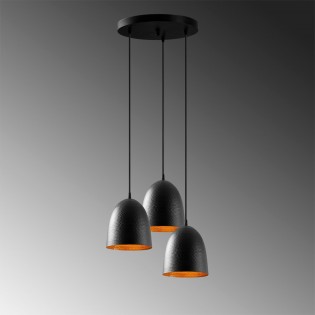 Lámpara de techo Asney 20 Negro (3 luces)