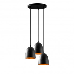 Lámpara de techo Asney 20 Negro (3 luces)