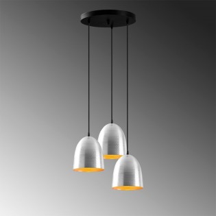 Lámpara de techo Asney 20 Plata (3 luces)