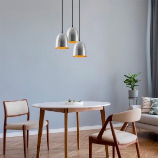 Lámpara de techo Asney 20 Plata (3 luces)