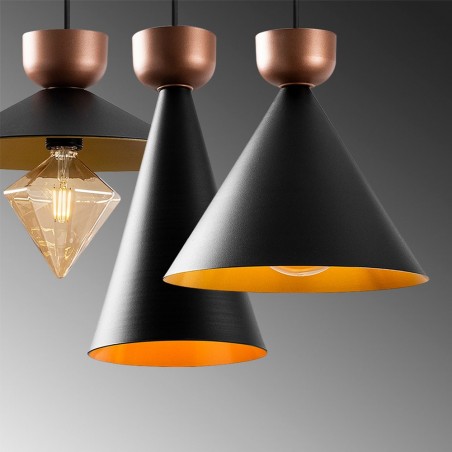 Ceiling Track Lamp Momo Mix Black/Copper (3 lights)