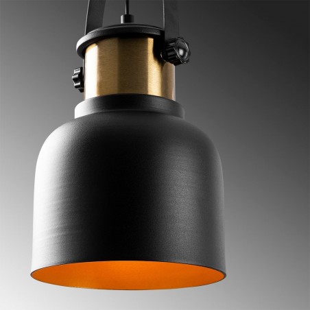 Lámpara colgante retro Momo 21 Negro