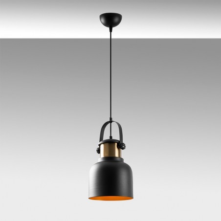 Lámpara colgante retro Momo 21 Negro
