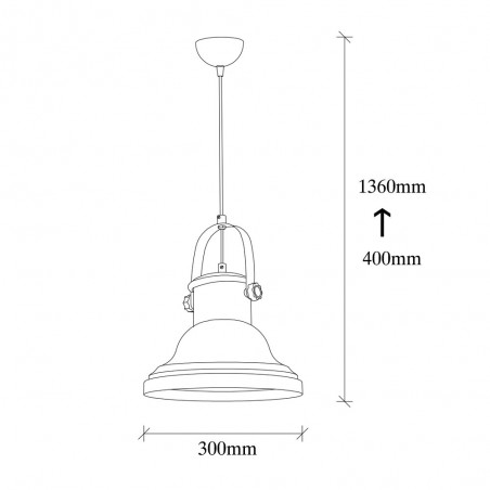 Retro Ceiling Lamp Momo 30 White
