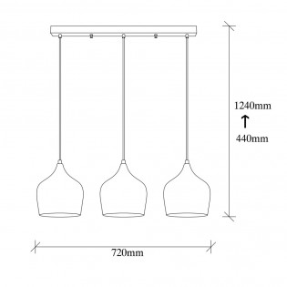 Ceiling Track Light Momo 20 Gold (3 Lights)