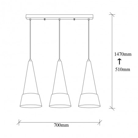 Ceiling Track Light Momo 20 Black/Copper (3 Lights)