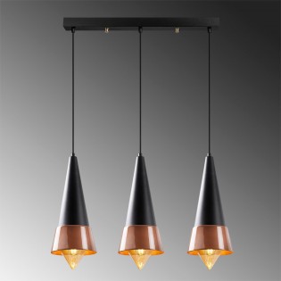 Ceiling Track Light Momo 20 Black/Copper (3 Lights)
