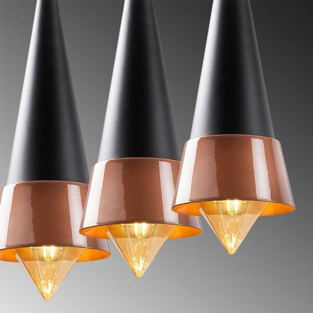 Ceiling Track Light Momo 20 Black/Copper (3 Lights)