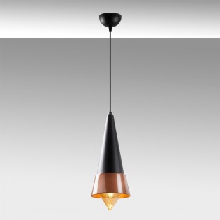 Lámpara de techo Momo 19 Negro/Cobre