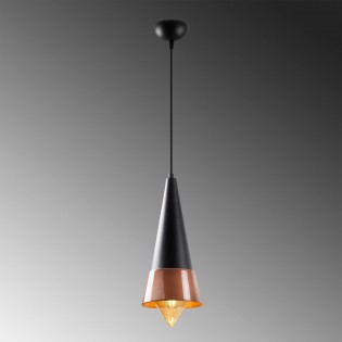 Lámpara de techo Momo 19 Negro/Cobre