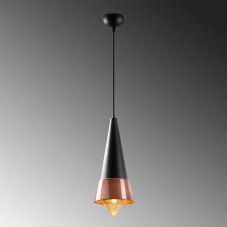 Lámpara de techo Momo 19 Negro/Cobre