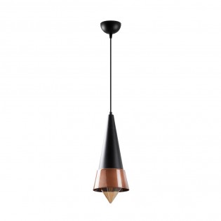 Lámpara de techo Momo 19 Negro/Cobre