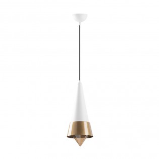 Lámpara de techo Momo 19 Blanco/Cobre