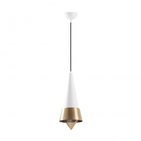 Lámpara de techo Momo 19 Blanco/Cobre