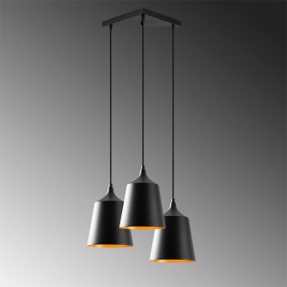 Pendant Lamp Momo 20 Black (3 lights)