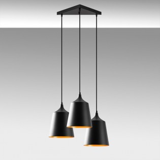 Pendant Lamp Momo 20 Black (3 lights)