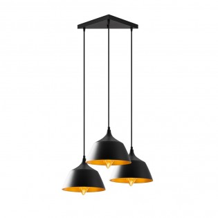 Lámpara de techo Momo 25 Negro (3 luces)