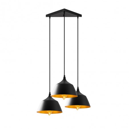 Lámpara de techo Momo 25 Negro (3 luces)