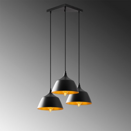 Lámpara de techo Momo 25 Negro (3 luces)