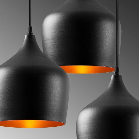 Pendant Lamp Momo 22 Black (3 lights)
