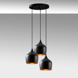 Pendant Lamp Momo 22 Black (3 lights)