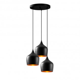 Pendant Lamp Momo 22 Black (3 lights)
