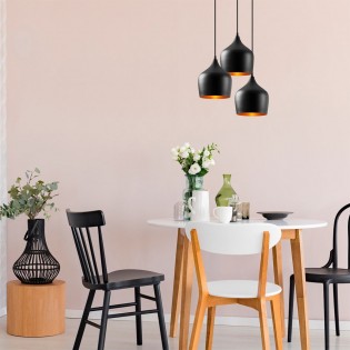 Pendant Lamp Momo 22 Black (3 lights)