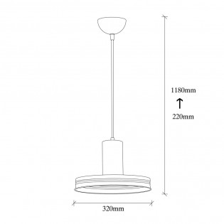 Pendant Lamp Momo 32 Black/Copper