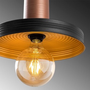 Lámpara de techo Momo 32 Negro/Cobre