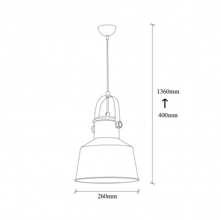 Retro Pendant Lamp Momo 26 Black