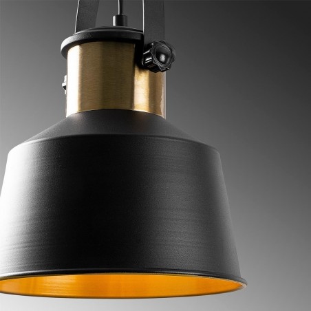 Lámpara colgante retro Momo 26 Negro
