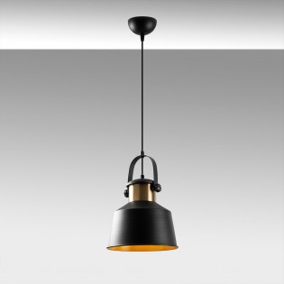 Lámpara colgante retro Momo 26 Negro